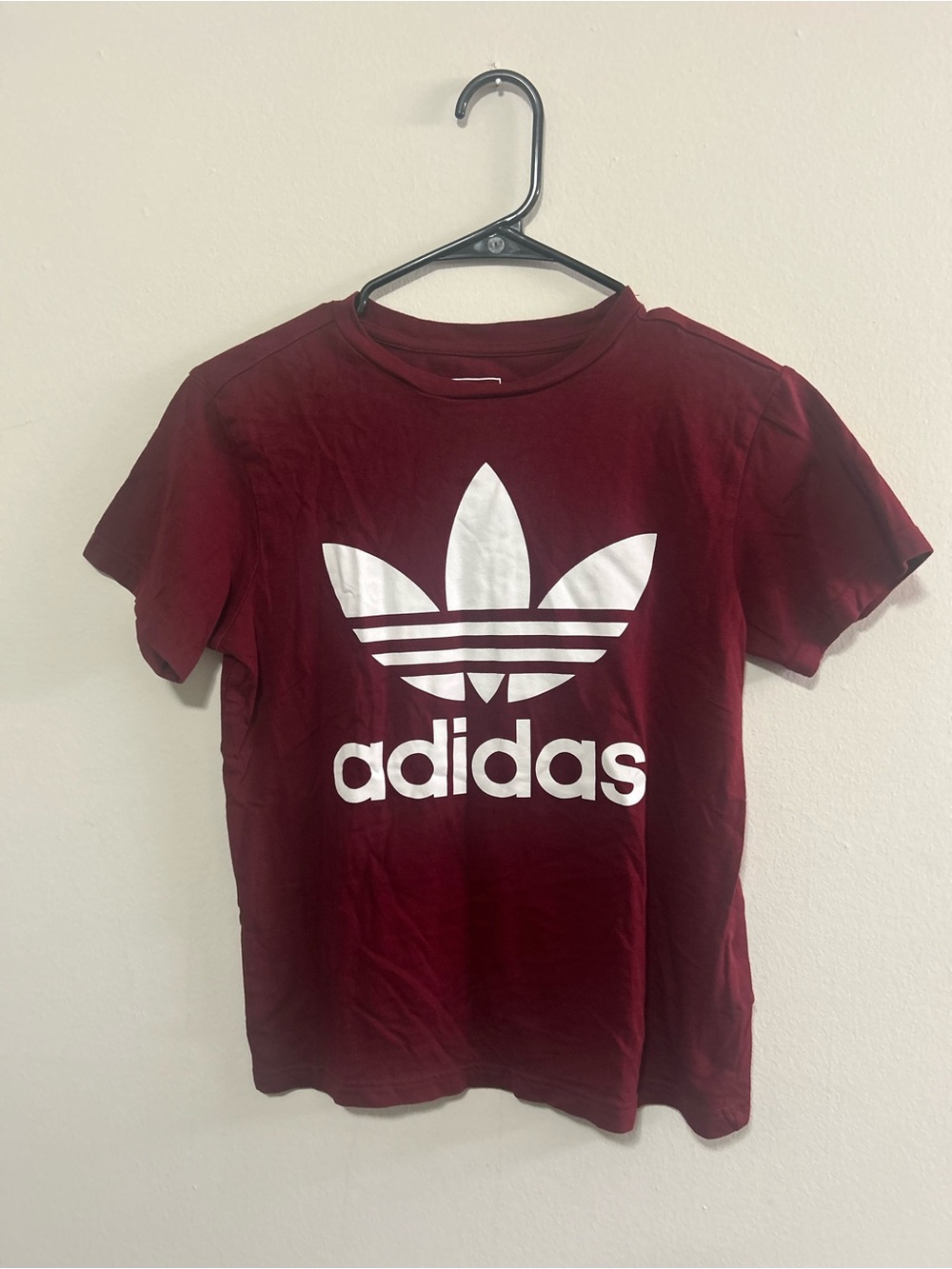 adidas Trefoil Logo Tee - Maroon & White